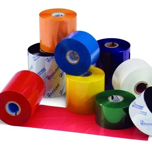 Thermal transfer ribbons on cores for label printers